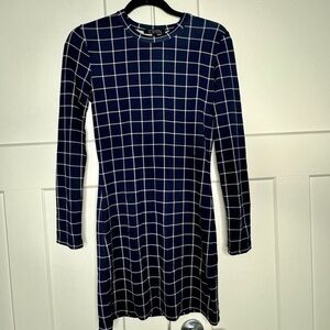 NWT TOP TEN Blue striped Longsleeve Bodycon dress